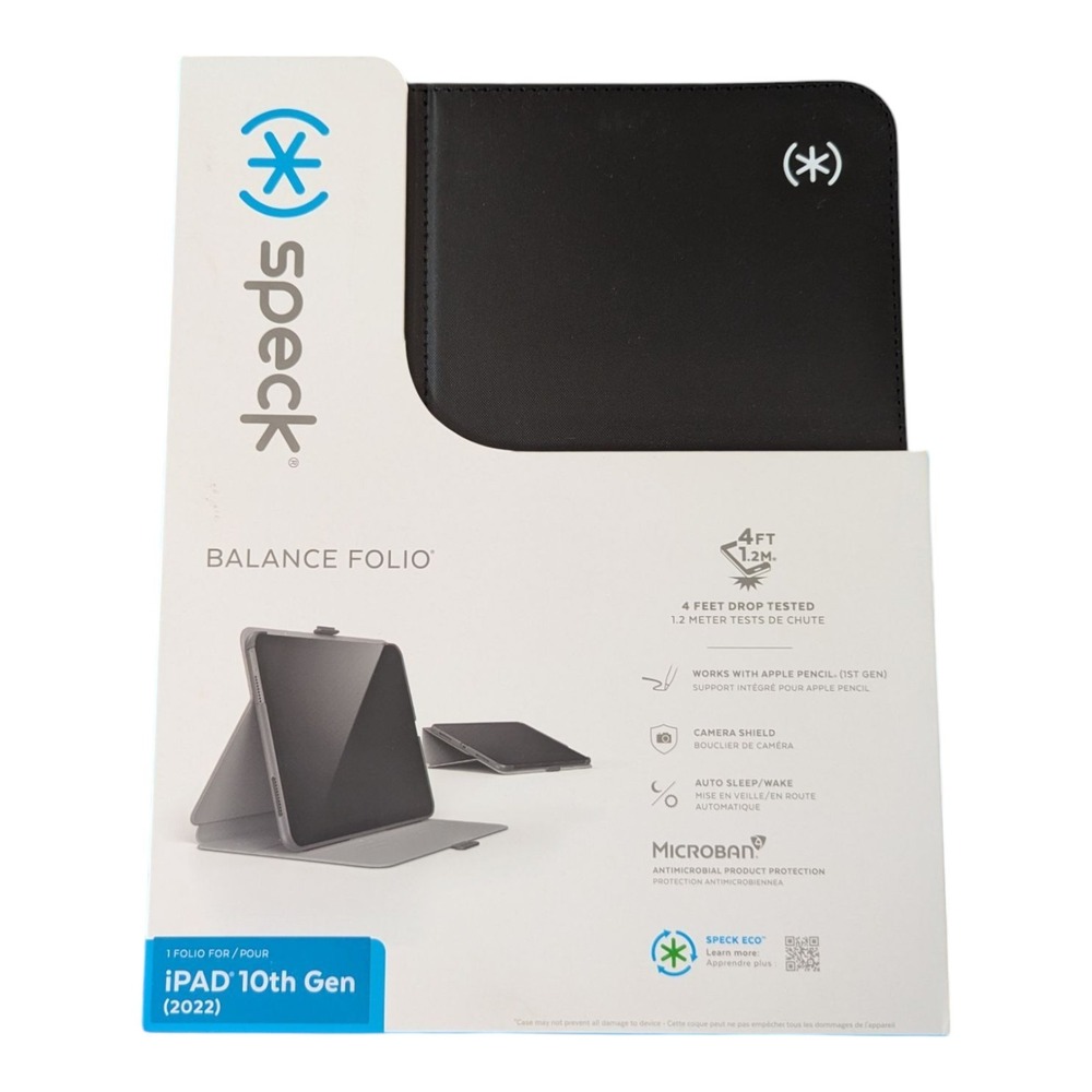 K9. Speck Balance Folio Case Apple iPad 10th Gen‎ (2022) - Black